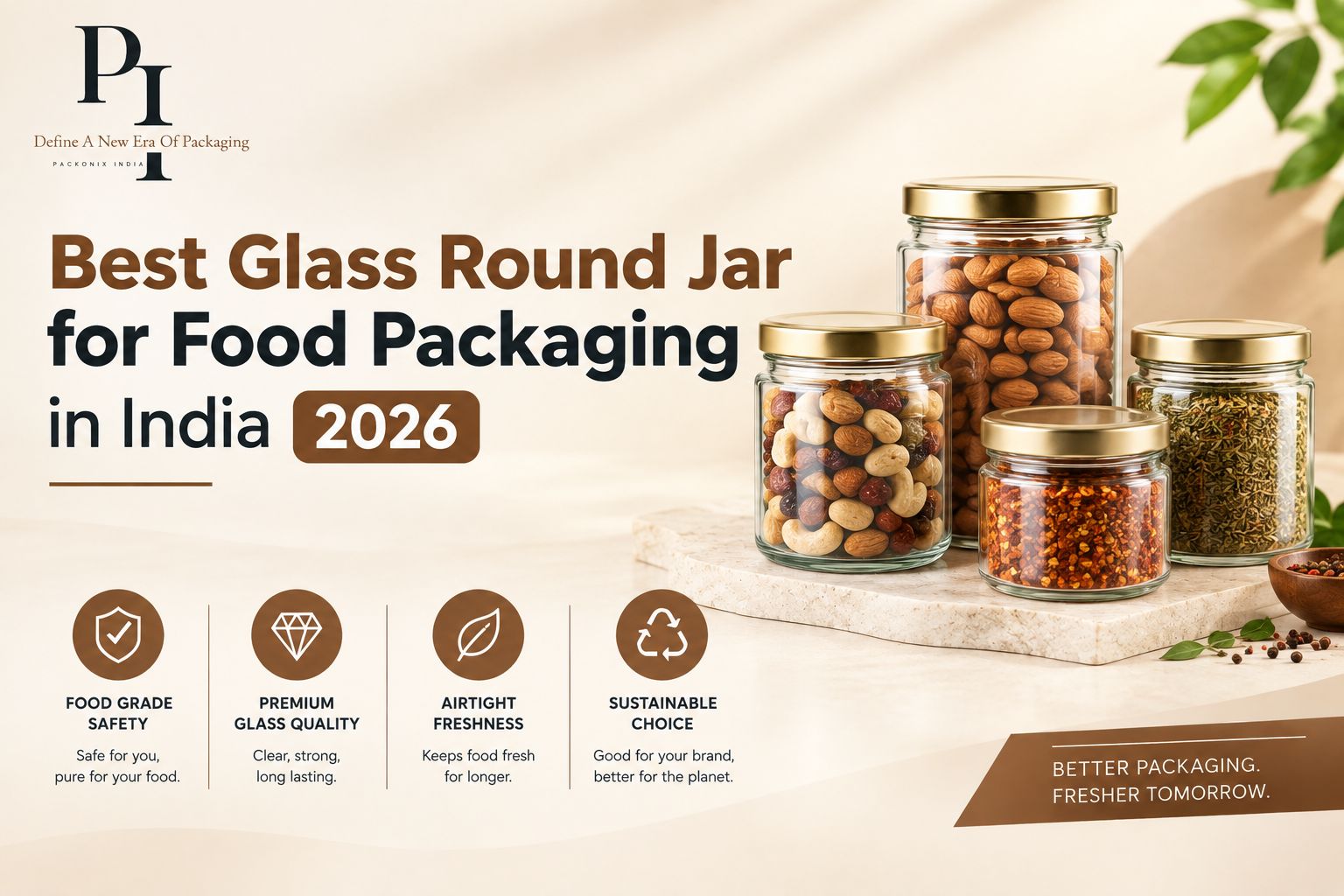 Best Glass Round Jar for Food Packaging in India 2026